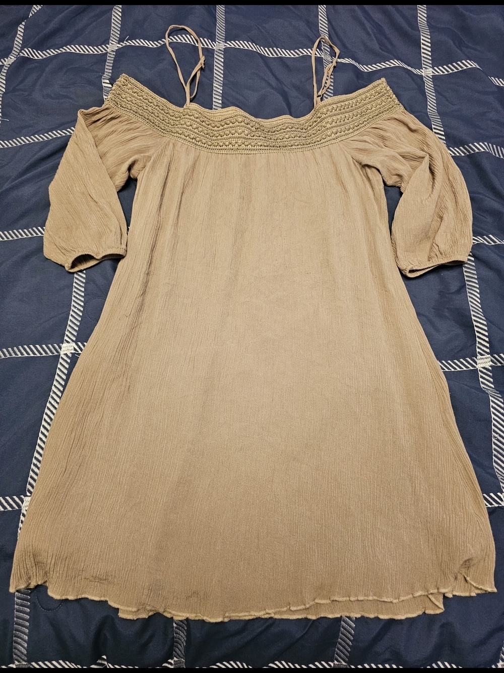 Purple Snow Light Brown Rayon Dress